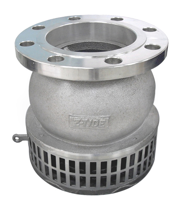 Foot valve for pump station with stainless steel, ductile iron and cast iron material